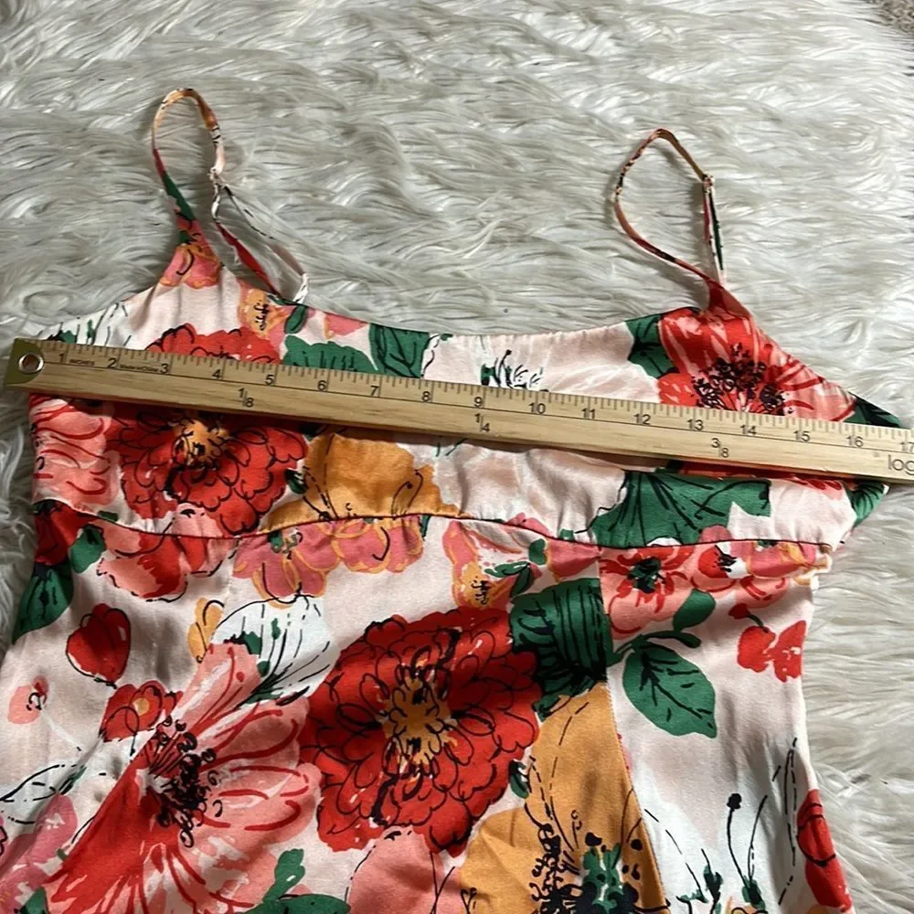 Susana Monaco Floral Dress - Red, Orange, Green - Picture 7 of 10